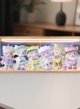 亚克力收纳盒适用米可MIOCO四季魔法系列盲盒潮玩手办公仔摆件