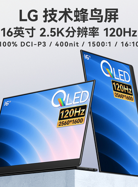 Ehomewei便携式显示器16寸LGQLED手机电脑switch2.5K外接拓展屏幕