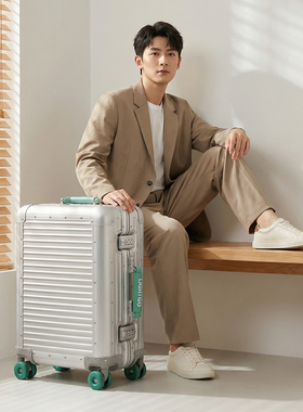 LIGHTGO2026时尚全铝箱20寸登机箱高级商务拉杆箱旅行箱行李箱女