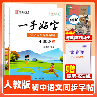 邹慕白字帖 初中七八九年级上册下册 一手好字 楷书字帖 全彩版 七年级下册语文同步练字帖 描红字帖