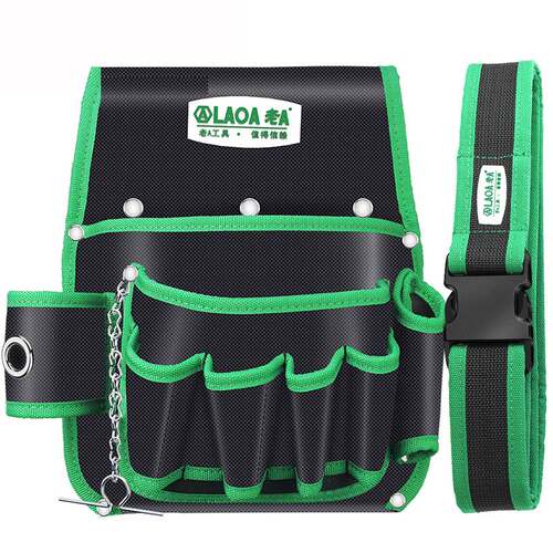 老A 多插口加宽工具包 多功能腰挂包 LA115602牛津布工具袋腰包