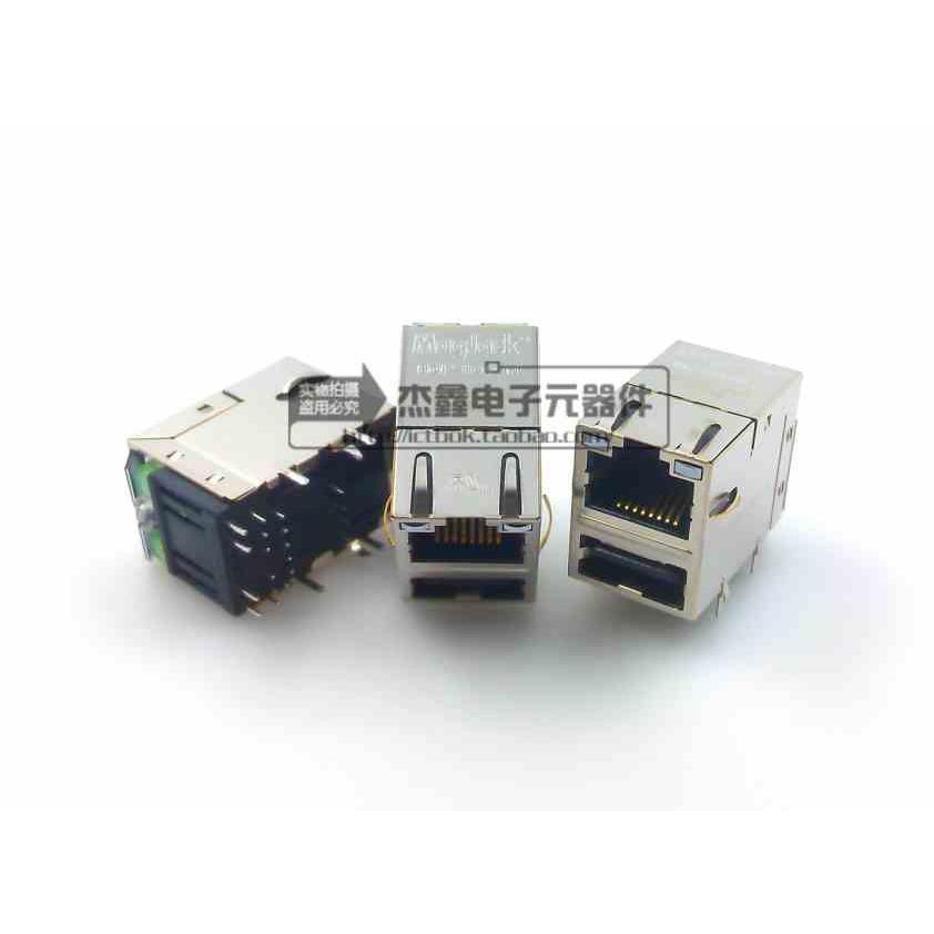 0821-1G1T-43-F Bel Stewart MagJack 带LED灯网口RJ45连接器模块