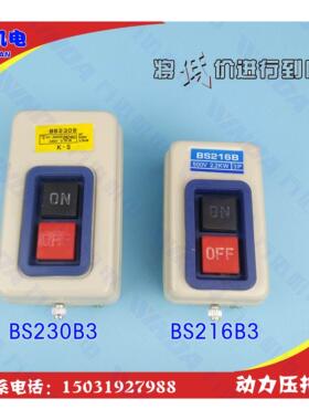 BS216B动力压扣开关  BS230B按钮开关 三相压扣开关 380V动力开关