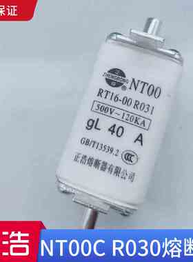 正浩NT00陶瓷熔断器R031熔芯NTOO保险RT16-00 器熔断保险丝