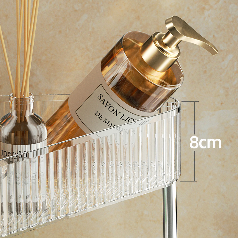 浴室可移动置物架带轮子两层4层多层收纳架落地马桶洗手台边储物