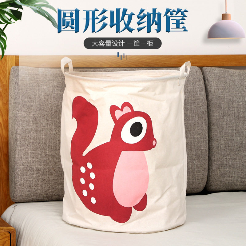 布艺圆桶收纳筐脏衣玩具