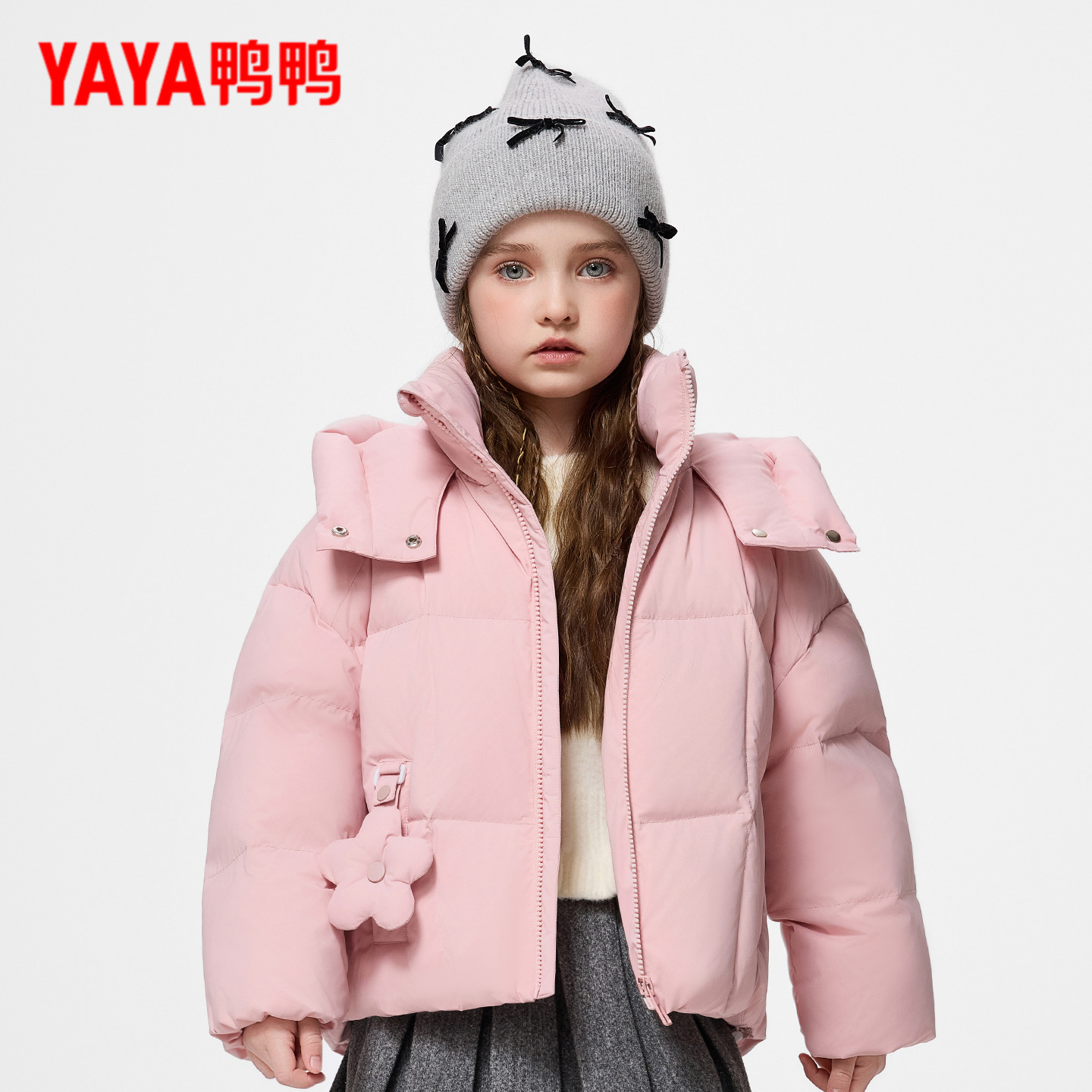 鸭鸭童装儿童羽绒服女童2025新款冬季中大童保暖百搭外套冬装外套