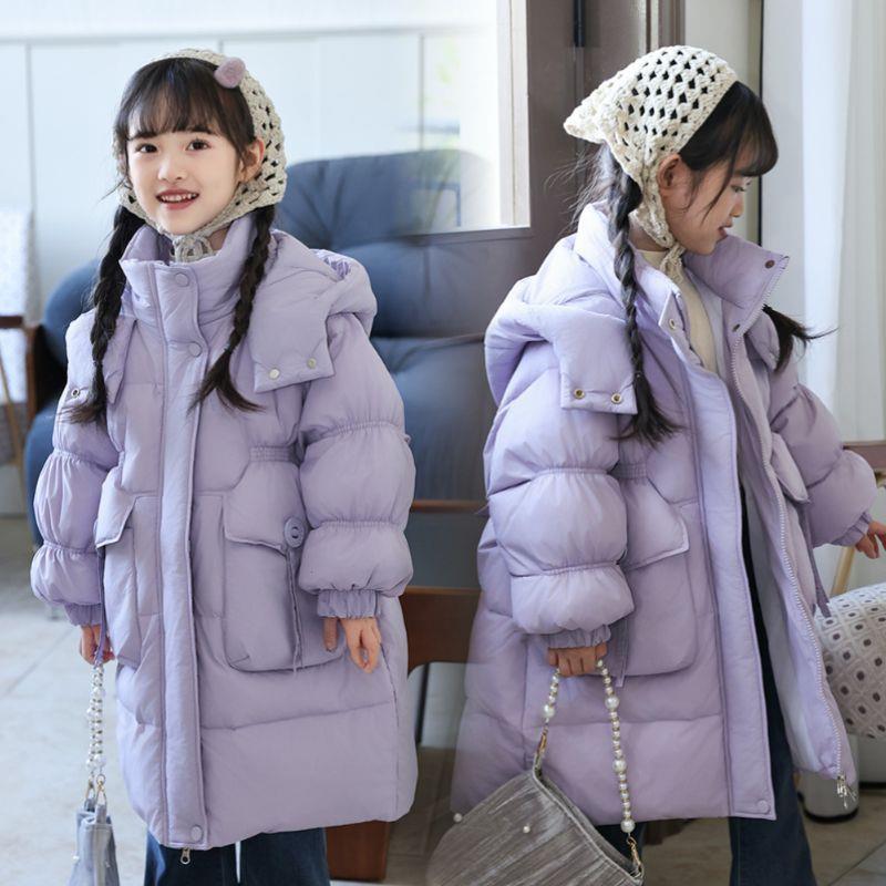 女童羽绒服中长款韩版加