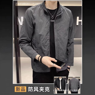 点击率男装专卖店2026男士春秋季新款宽松休闲外套显瘦百搭夹克a4