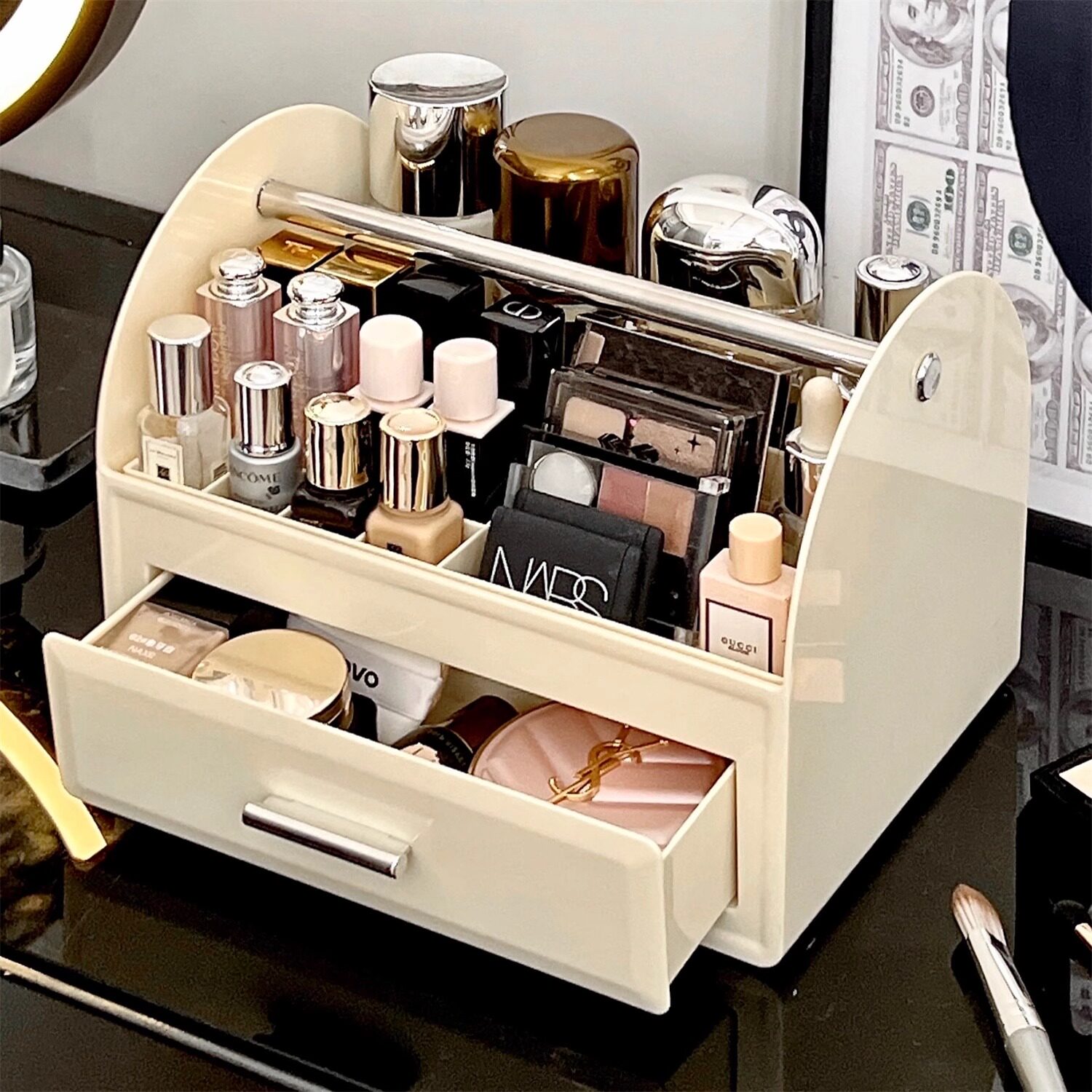 【便携手提式】桌面化妆品收纳盒