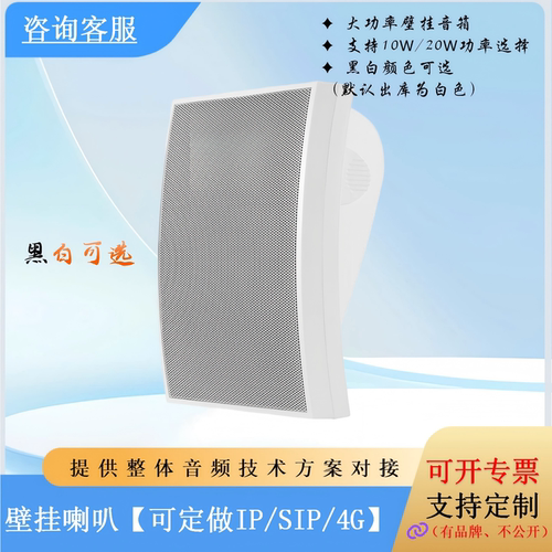 大功率壁挂音箱10W20W公共广播吸顶喇叭IP/SIP4G定制