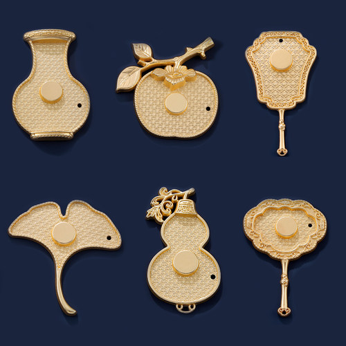 宋锦diy个性手工冰箱贴底托带盖