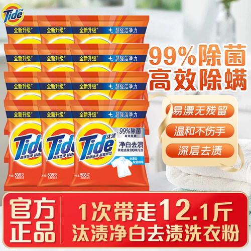 汰渍净白去渍洗衣粉508g*12袋