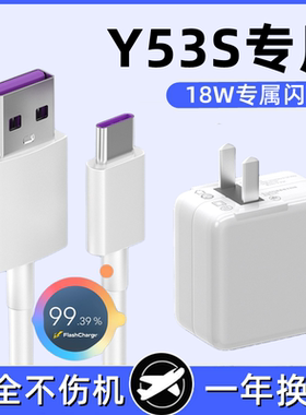 适用vivoY53s充电器18W原装y53st2数据线快充st1手机正品V2111A闪充适用ⅴivoyⅴiv0vⅰvoy丫viv∨viⅵoytapc