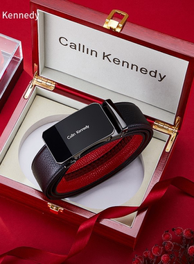 Callin Kennedy本命年红腰带红色真皮皮带2026马年送爸爸老公礼物