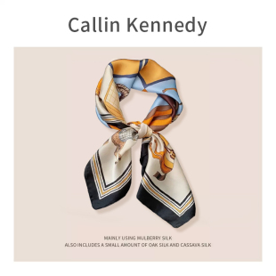 Callin Kennedy2025春夏新款丝巾女真丝方巾系脖桑蚕丝送妈妈长辈