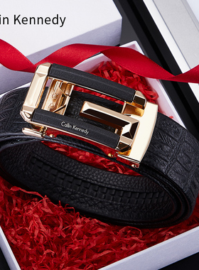 【重磅清仓】Callin Kennedy男士皮带男真皮自动扣腰带纯牛皮名牌