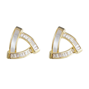 莫梵希几何图形耳钉小众设计感高级冷性风锆石2025年新款潮耳钉