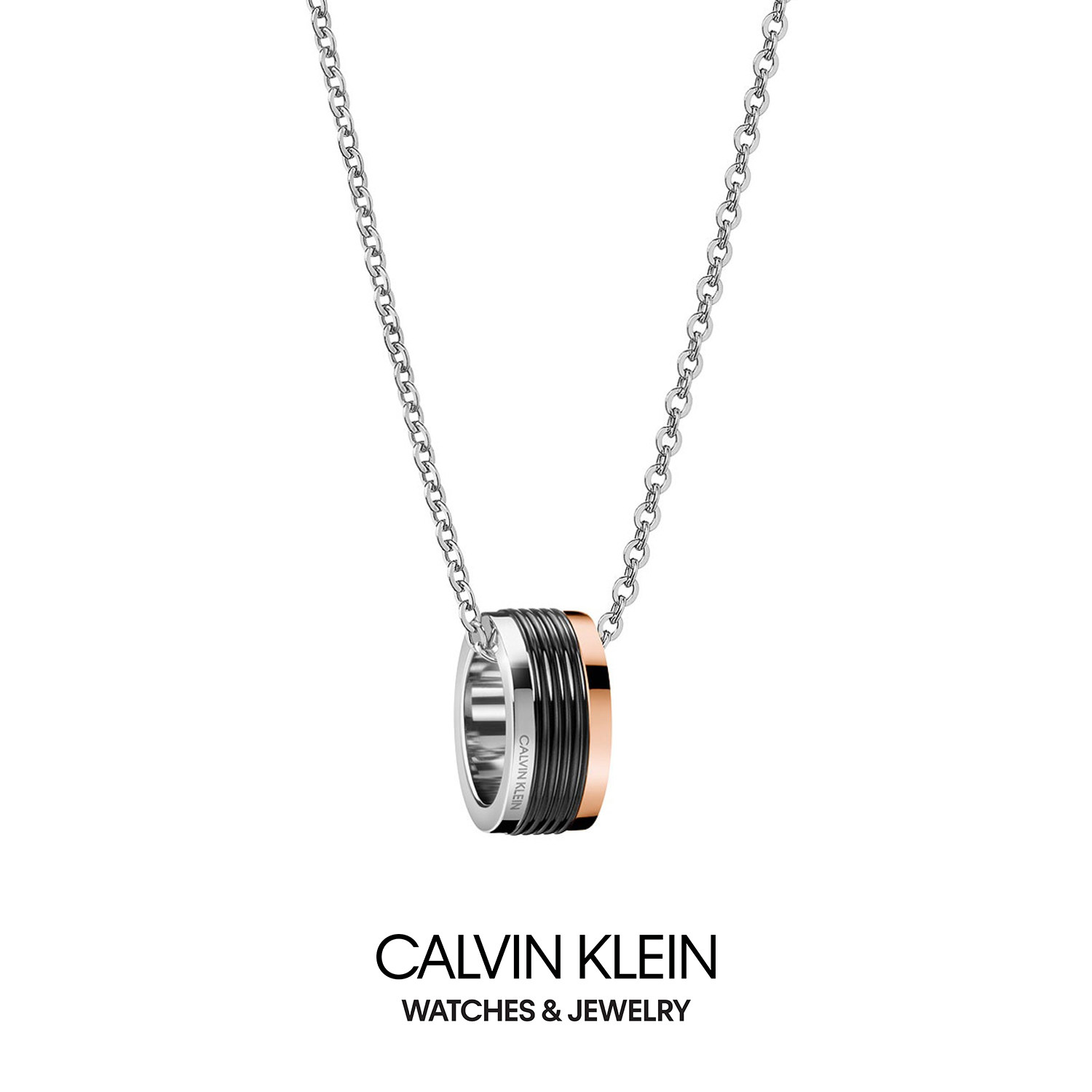 NECKLACE - 2019 CALVIN KLEIN BLAST KJ7MBN3001 - CK情侣项链