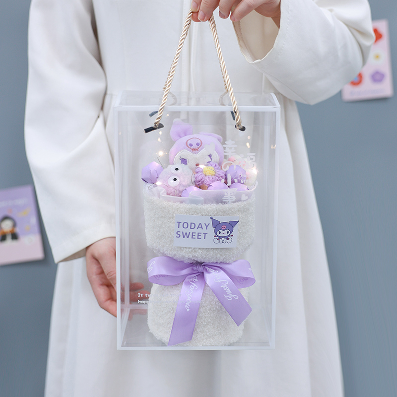儿童生日礼物小花束卡通玩偶公仔棒棒糖花成品送男女小朋友幼儿园