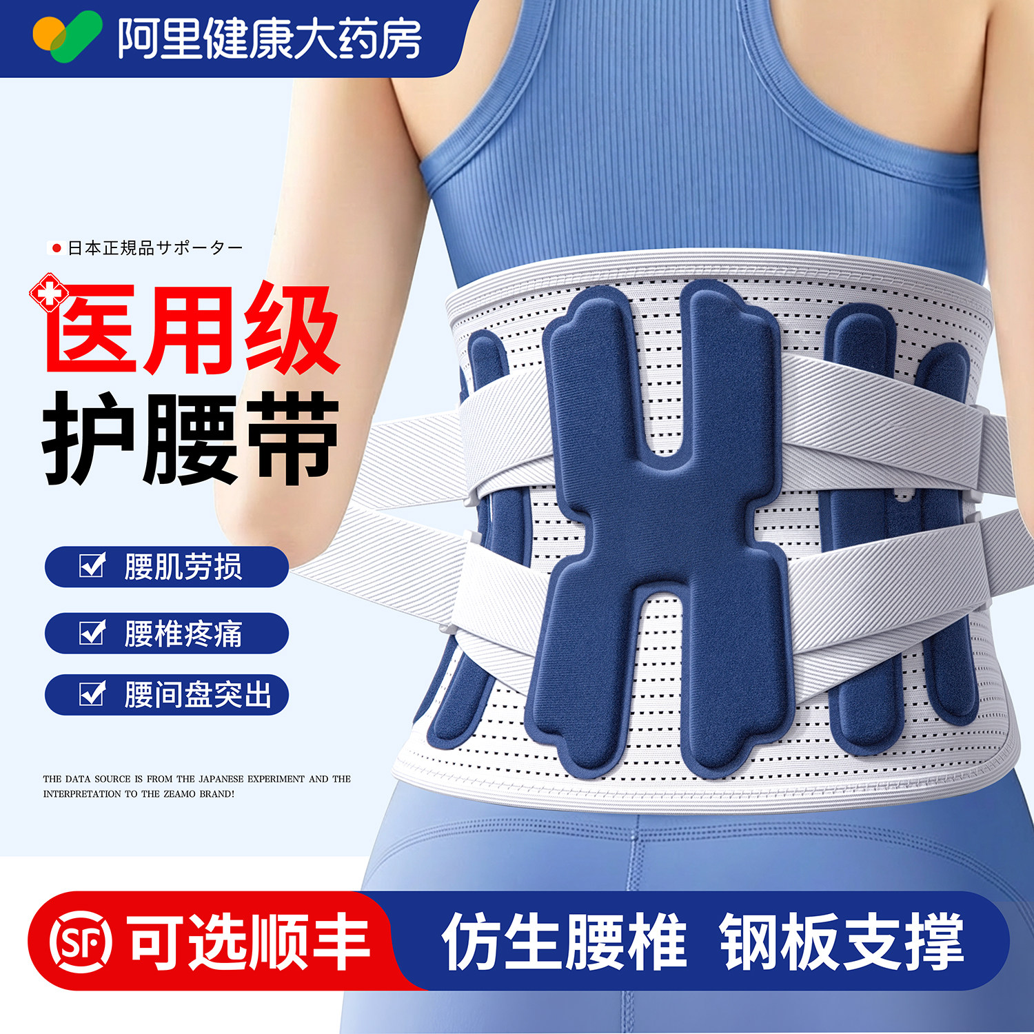 医用护腰带腰椎间盘突出劳损男女士专用围托束腰肌部疼痛神器轻薄
