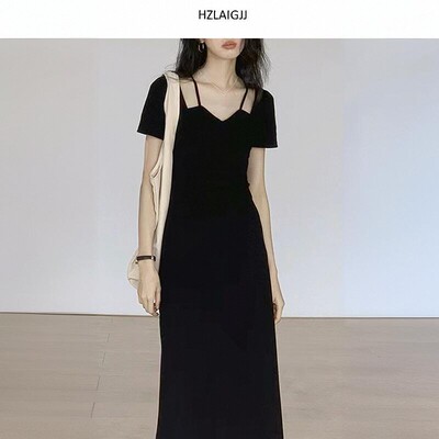 法式赫本风气质显瘦别致连衣裙