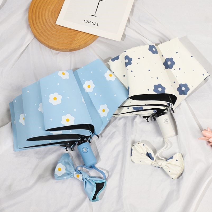 全自动折叠伞黑胶两用晴雨伞防晒太阳伞便携小巧遮阳伞女