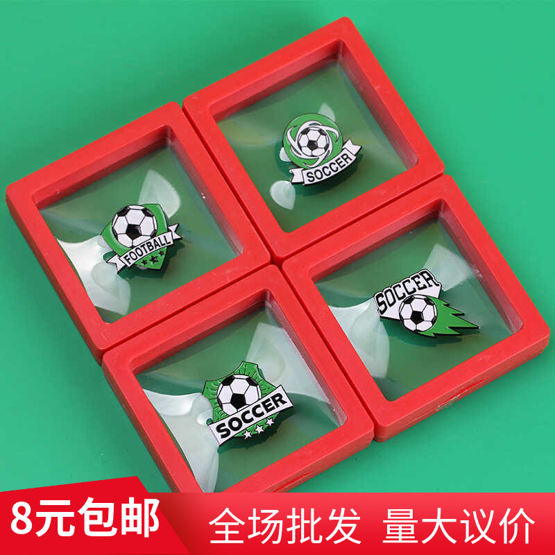礼盒足球金属徽章体育运动服装装饰胸针送礼纪念章包包配饰胸章