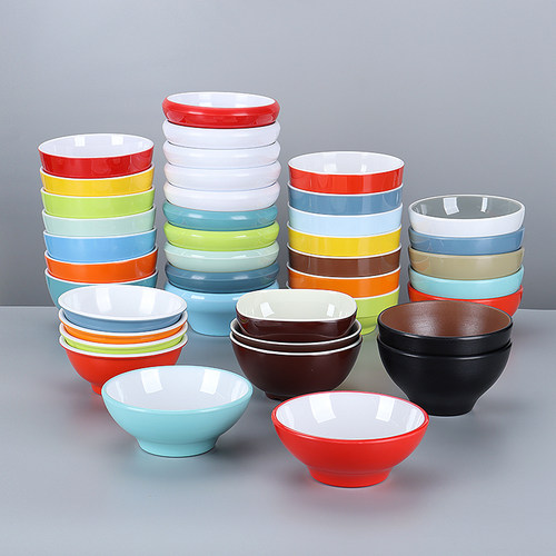 柏邦密胺中式大众防摔饭碗易清洗