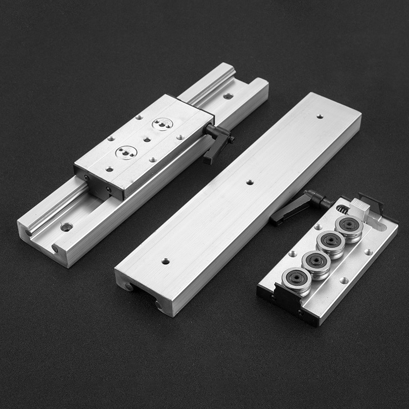 高速直线导轨 内置双轴心导轨SGR滚轮滑轨滑块木工滑台铝型滑台