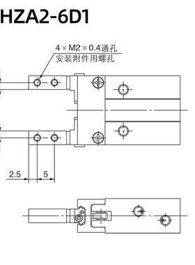 SMC手指气缸小型气爪MHZ2-MHZA2-6D-6D1-6D2-6D3-6C2-6S1-6S3-6C1