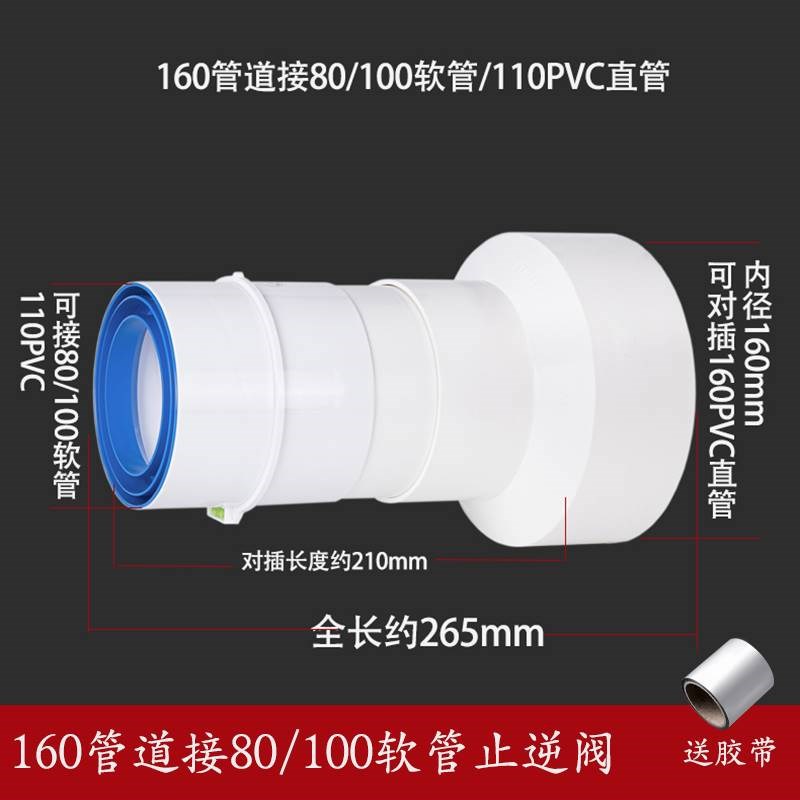 110PVC管道专用油烟机止逆阀厨房烟道止回阀连接160-180排烟软管