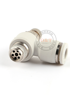 白色接头气动调节阀SL4-M5气压调节10-02接头节流阀SL6-01调速8-2