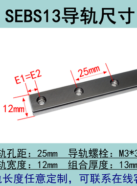 微型双孔短滑块直线导轨SSEBS10-115 SSEBSLZ13-70 SSE2BSL16-230