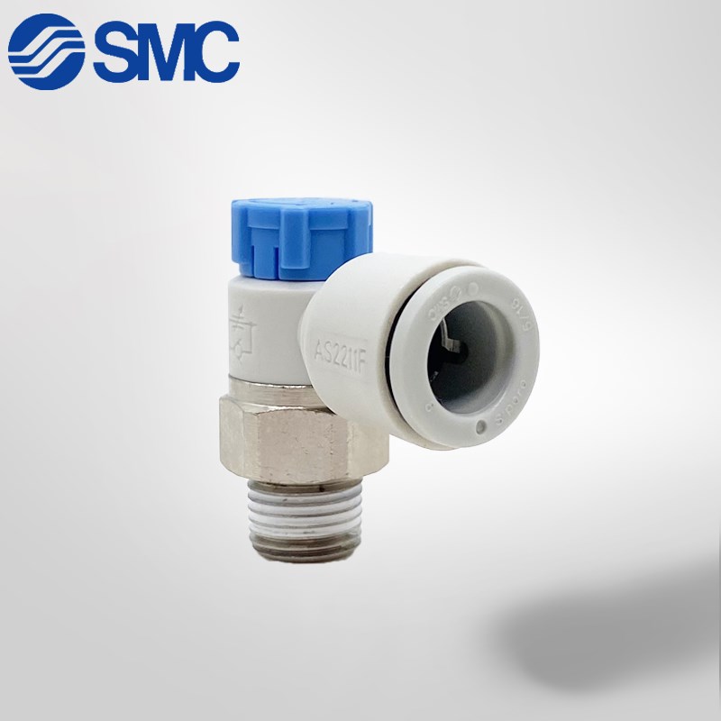 原装SMC气接头AS1211F-M5-04A/06A AS2211F-01/02-06/08SA 调速阀