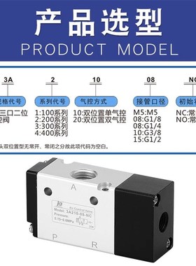 气动气控阀3A110 3A210 3A310 3A220 3A410-M5-06-08-10-15-NO-NC