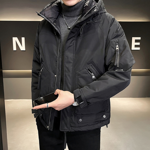 B255-Y965-P200-M-4XL标白鸭绒店主风高品质连帽冲锋衣羽绒服男图片