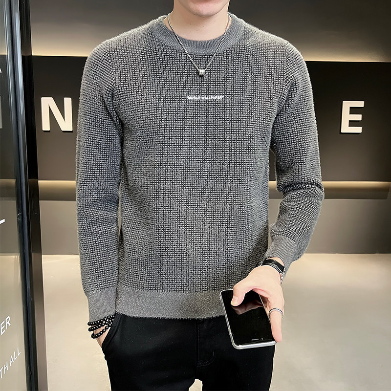 B2550427P682022秋冬店主风新款男士圆领简约百搭套头毛衣男,男装针织衫/毛衣,电商B255