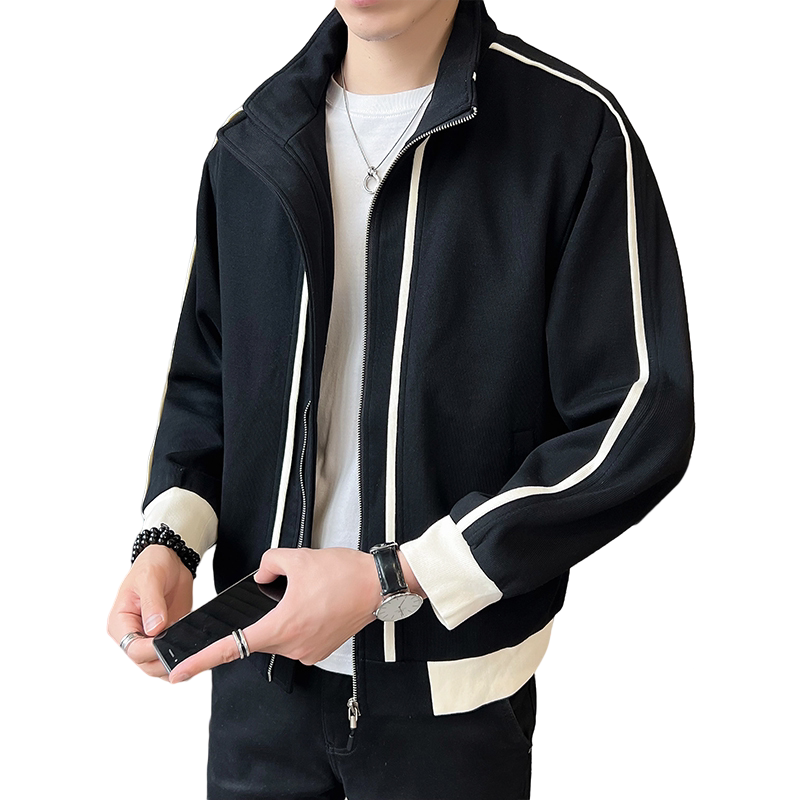 B255-82209-P100M-4XL店主风男士休闲简约百搭经典秋季外套夹克,男装夹克,电商B255