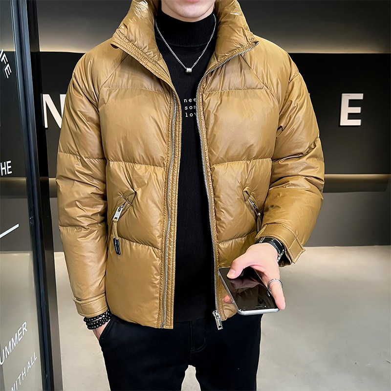 B255-6608-P1652022冬季立领男士简约纯色高品质羽绒服休闲外套,男装羽绒服,电商B255