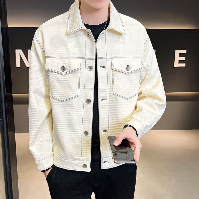 B2556801-M-4XL-P135店主风2023新款简约百搭夹克男高品质,男装夹克,电商B255