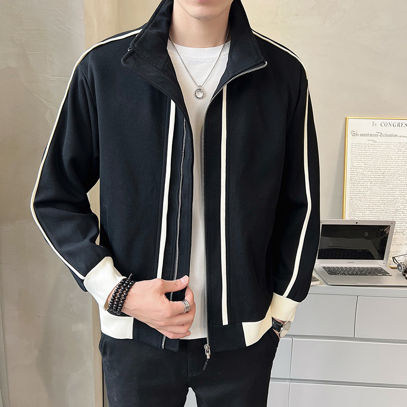 B255-82209-P100M-4XL店主风男士休闲简约百搭经典秋季外套夹克,男装夹克,电商B255