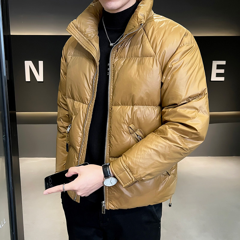 B255-6608-P1652022冬季立领男士简约纯色高品质羽绒服休闲外套,男装羽绒服,电商B255