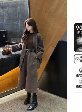 【春春Spring】拼接线条高级感90绒羽绒外套七分裤J58TZG1219