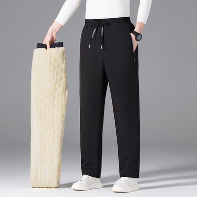 云祥轻奢时尚冬季加厚羊羔绒加绒运动长裤户外防水保温裤休闲裤
