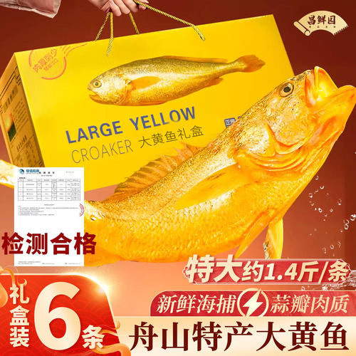 舟山深海大黄鱼礼盒6条装生鲜