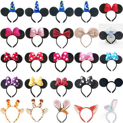 迪士尼米妮发箍兔耳朵配饰蝴蝶结