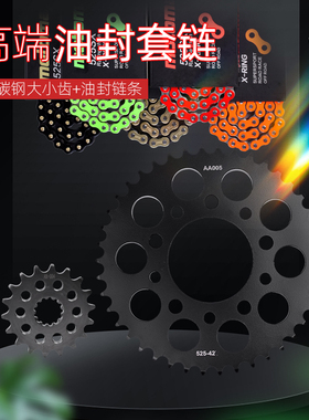 适用凯旋800Speedmaster865America 06-15年大小飞齿轮牙盘链条