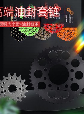 适配本田NV400 26期NV600 21期链轮大小齿前后牙盘链条套链配件