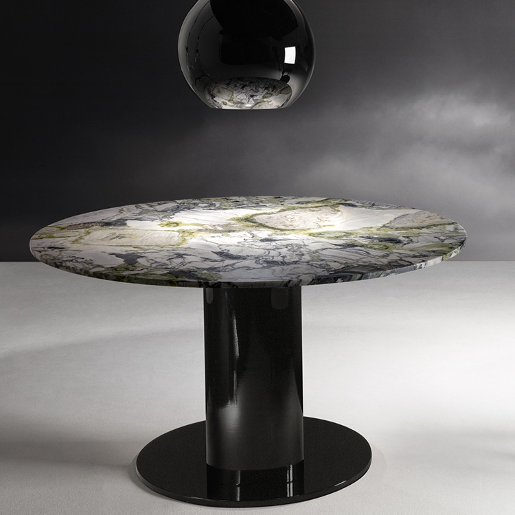TomDixon古典圆形大理石餐桌tube